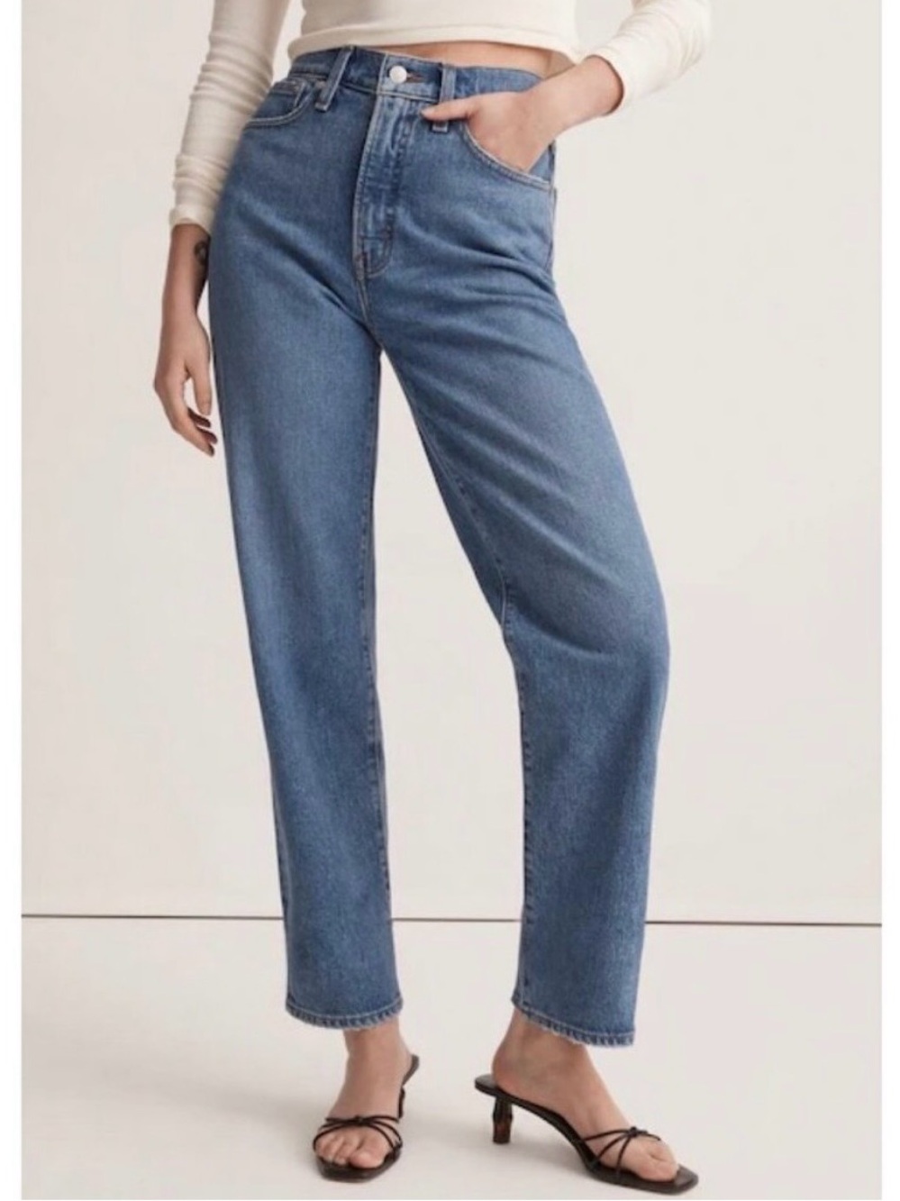 Madewell Perfect Vintage Straight Jeans 23 Earlwood Quiet Luxury Cottagecore 90s